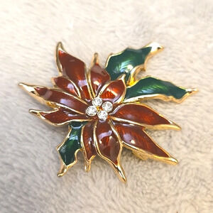 #512 VINTAGE Chrismas Xmas poinsettia flower